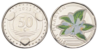 Сен-Мартен 50 центов 2025 - Орхидея