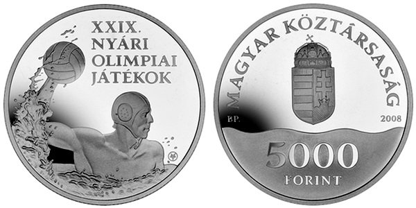 Венгрия, 5000 форинтов 2008 год, XXIX Олимпийские игры в Пекине, ПРУФ