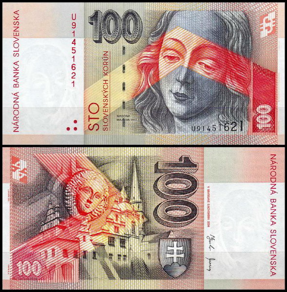 Словакия 100 крон 2004 (UNC Pick 44)