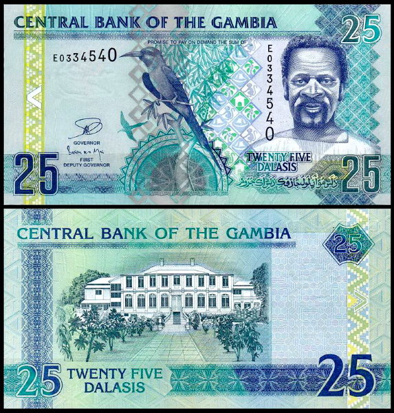 Гамбия 25 даласи 2013 (UNC Pick 27b)