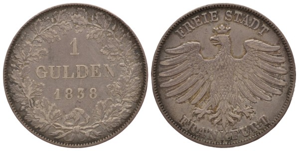Франкфурт 1 гульден 1838 