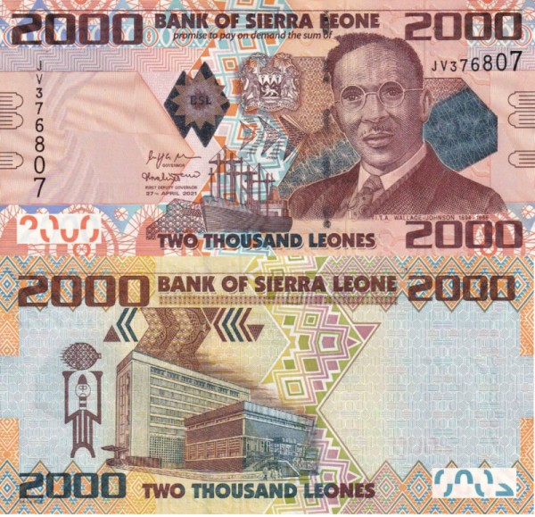 Сьерра Леоне 2000 леоне 2021 (UNC Pick 31)