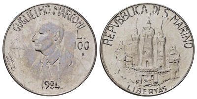 Сан Марино, 100 лир 1984 год