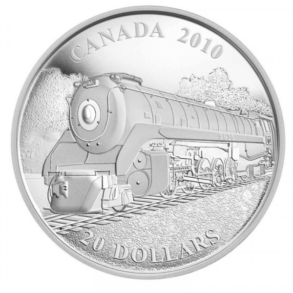 Канада, 20 долларов 2010 год, Локомотив - Селкирк, ПРУФ