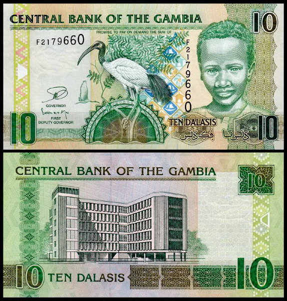 Гамбия 10 даласи 2013 (UNC Pick 26b)