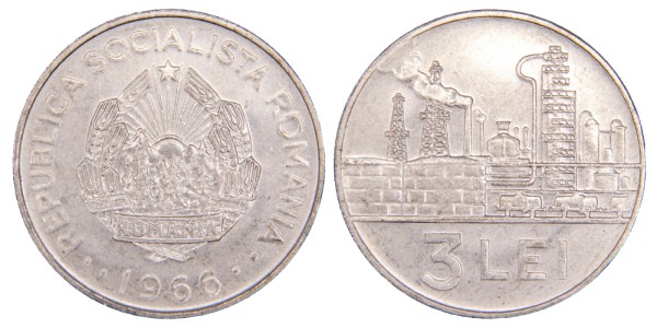 Румыния, 3 лея 1966 год