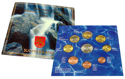 Финляндия, Набор монет 2004 года (буклет) №1