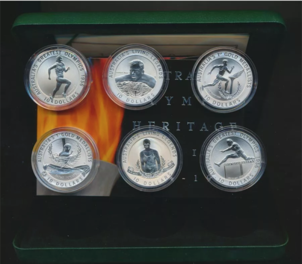 Австралия, набор из 6 монет 10 долларов, 1994-1996 Олимпийские игры в Атланте