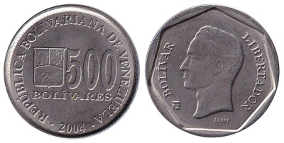 Венесуэла 500 боливар 2004 год