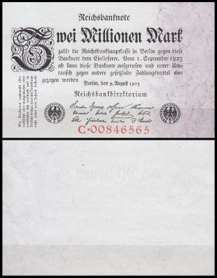Германия 2.000.000 марок 1923 UNC P.103 Вариант 1
