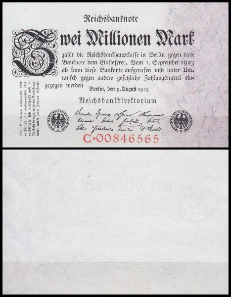 Германия 2.000.000 марок 1923 UNC P.103 Вариант 1