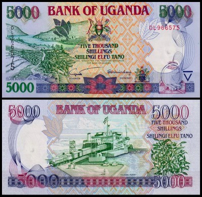 Уганда 5000 шиллингов 2000-2002 (UNC Pick 40)