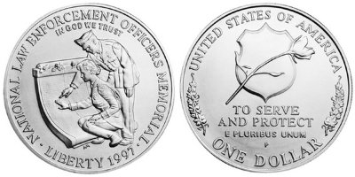 США, 1 доллар 1997 год, Мемориал чиновников Осуществления Государственного права