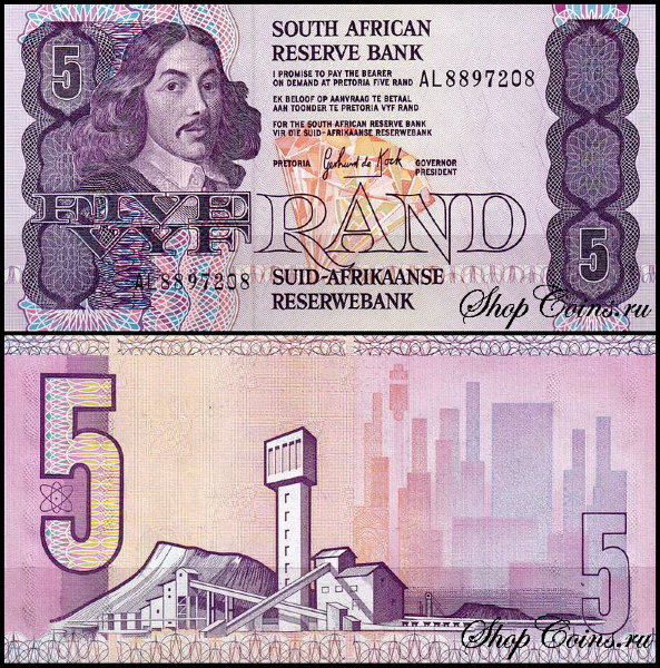 ЮАР 5 рандов 1978-1994 (UNC Pick 119)
