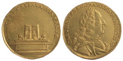 Франкфурт 2 дуката 1742 коронация Карла VII