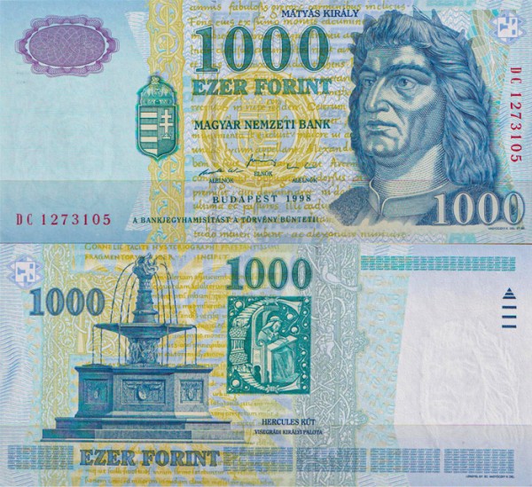 Венгрия 1000 форинтов 1998 (UNC Pick 180a)