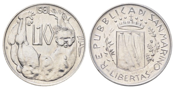 Сан Марино, 10 лир 1981 год