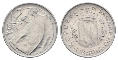 Сан Марино, 2 лиры 1981 год