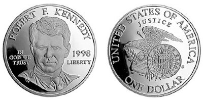 США, 1 доллар 1998 год, Роберт Френсис Кеннеди, ПРУФ