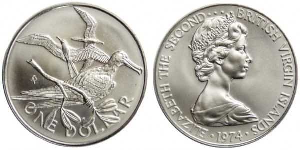 Британские Виргинские острова 1 доллар 1974 год