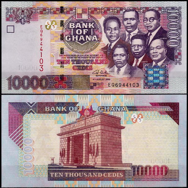 Гана 10000 седи 2002-2006 (UNC Pick 35)