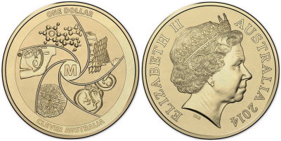 Австралия, 1 доллар 2014 год, Страна великих изобретателей