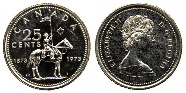 Канада, 25 центов 1973 год