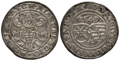 САКСОНИЯ 1/4 ТАЛЕРА 1549 ГОРОД МОРИЦ