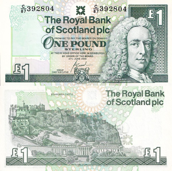 Шотландия 1 фунт 2000 (UNC Pick 351e)