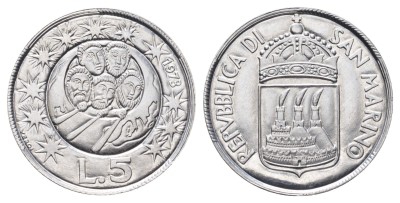 Сан Марино, 5 лир 1973 год