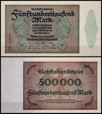 Германия 500.000 марок 1923 UNC P.88 Вариант 6