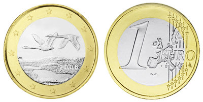 Финляндия, 1 евро 2006 (UNC, биметалл)