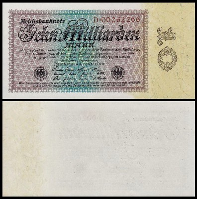 Германия 10.000.000.000 марок 1923 UNC P.116a Вариант 2