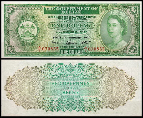 Белиз 1 доллар 1974 (UNC Pick 33a)