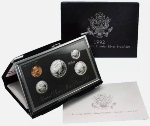 США, Годовой набор 1992 год, ПРУФ, серебро