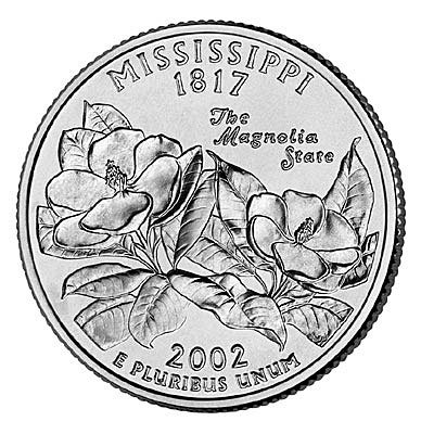 США, 25 центов 2002 год, Mississippi