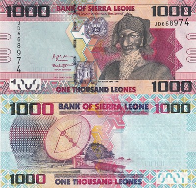 Сьерра Леоне 1000 леоне 2020 (UNC Pick 30)