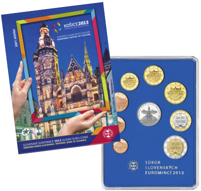 Словакия, Набор монет 2013 года (буклет) ПРУФ