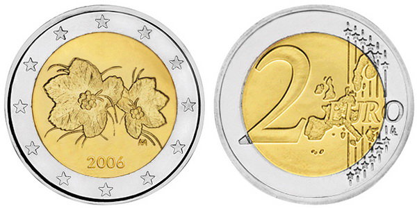 Финляндия, 2 евро 2006 (UNC, биметалл)