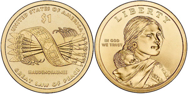 США, 1 доллар 2010 год, Пояс Гайавата