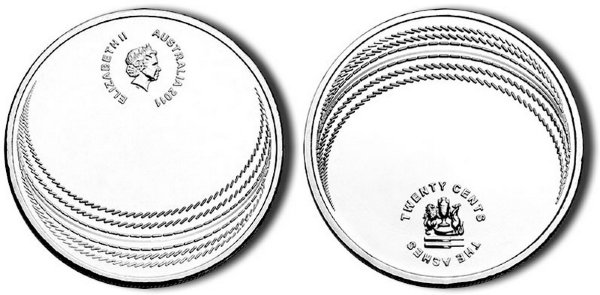 Австралия, 20 центов 2011 год, Национальная игра крикет