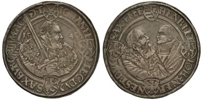 Саксония (курфюршество) 1 талер 1540 Иоганн Фридрих Великодушный, Генрих V Благочестивый и Иоганн Эрнст