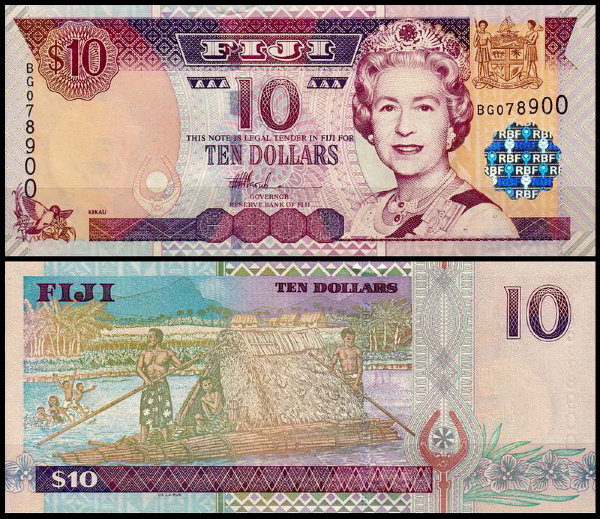 Фиджи 10 долларов 2002 (UNC Pick 106)