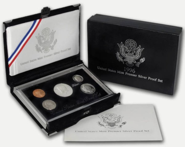 США, Годовой набор 1996 год, ПРУФ, серебро