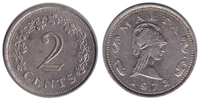 Мальта, 2 цента 1972 год