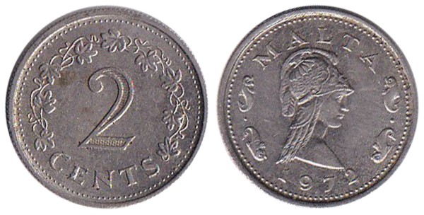 Мальта, 2 цента 1972 год