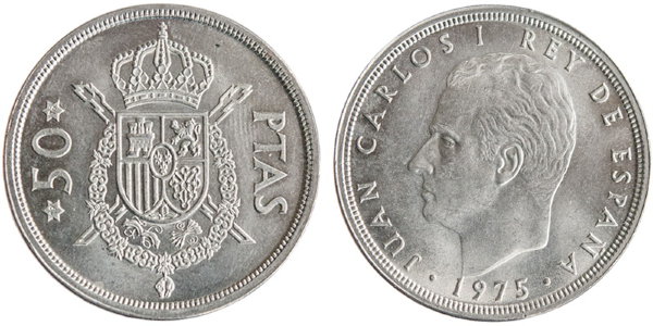 Испания, 50 песет 1975 (1976) год, UNC