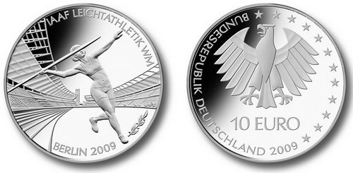 Германия, 10 евро 2009 Чемпионат мира по легкой атлетике в Берлине