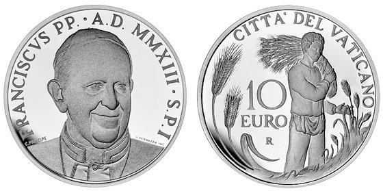 Ватикан, 10 евро 2013 год, Международный день молитвы о призваниях, ПРУФ
