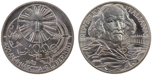 Италия, 1000 лир 1998 год, Джованни Лоренцо Бернини